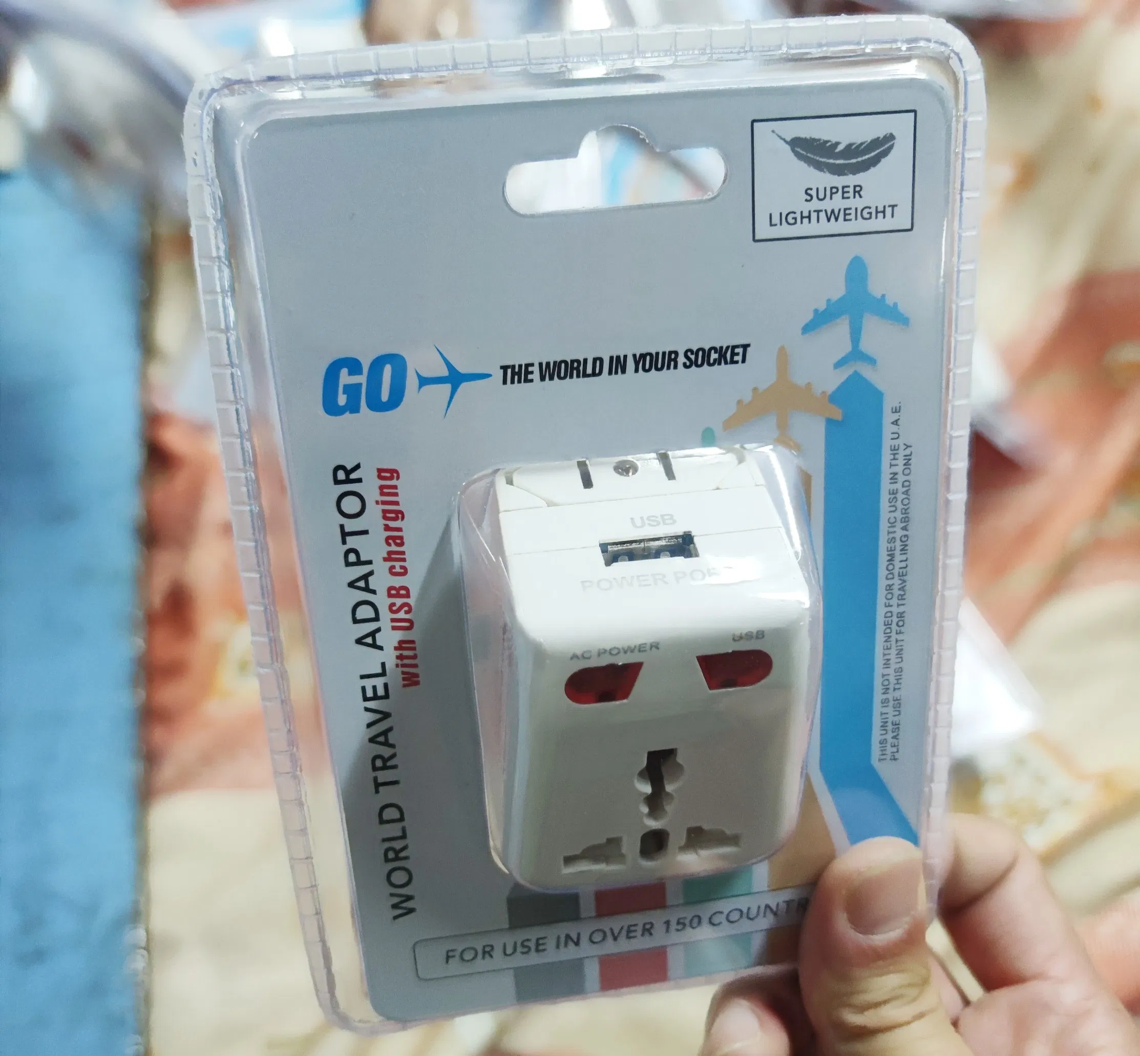 Customised Logo Electrical Plugs Socket Universal Travel USB Adaptor