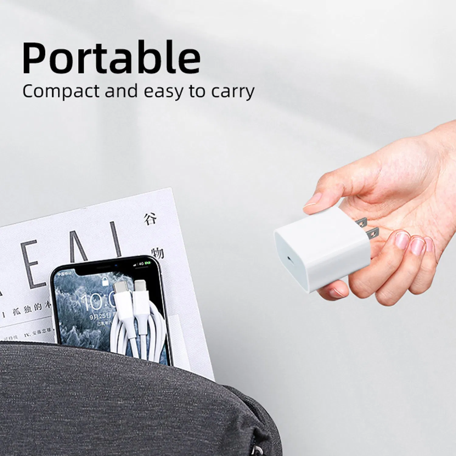 Fast 20W USB Pd Type C Charging Adapter Fast USB C Charger for Mobile Devices