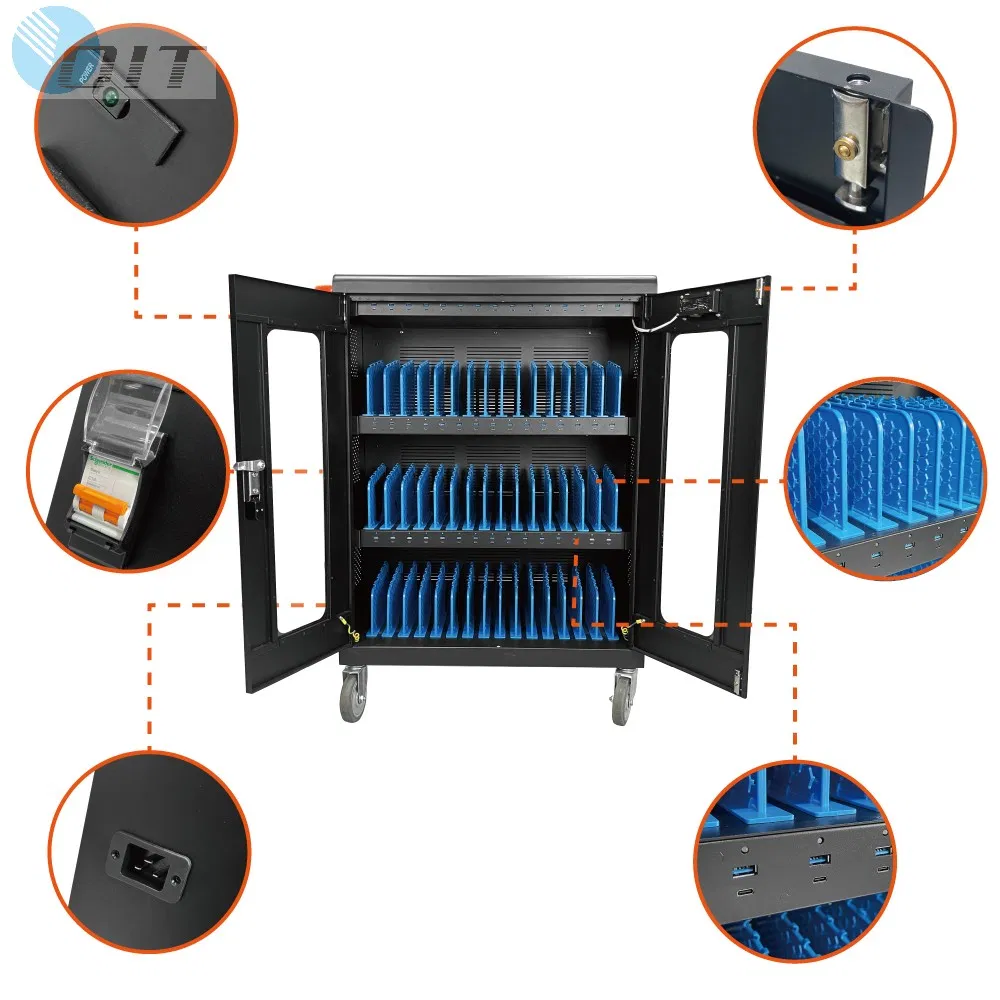 Advanced iPad Charging Cabinet with USB a, C Ports and 45 Slots