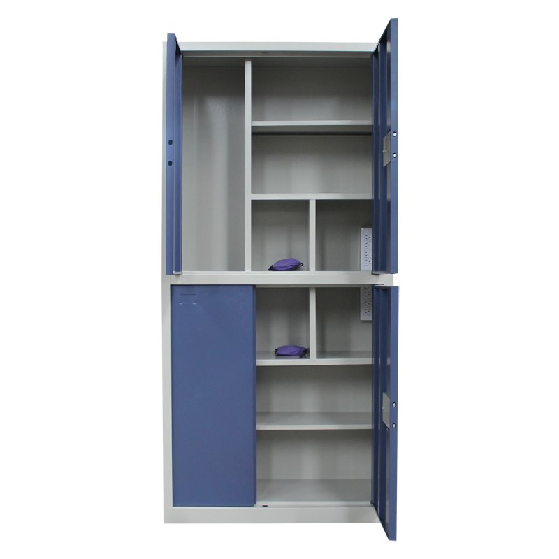 USB Single Open Iron Door Storage Carts Lock Mobile Laptop Cart Cell Phone Charging Cabinet