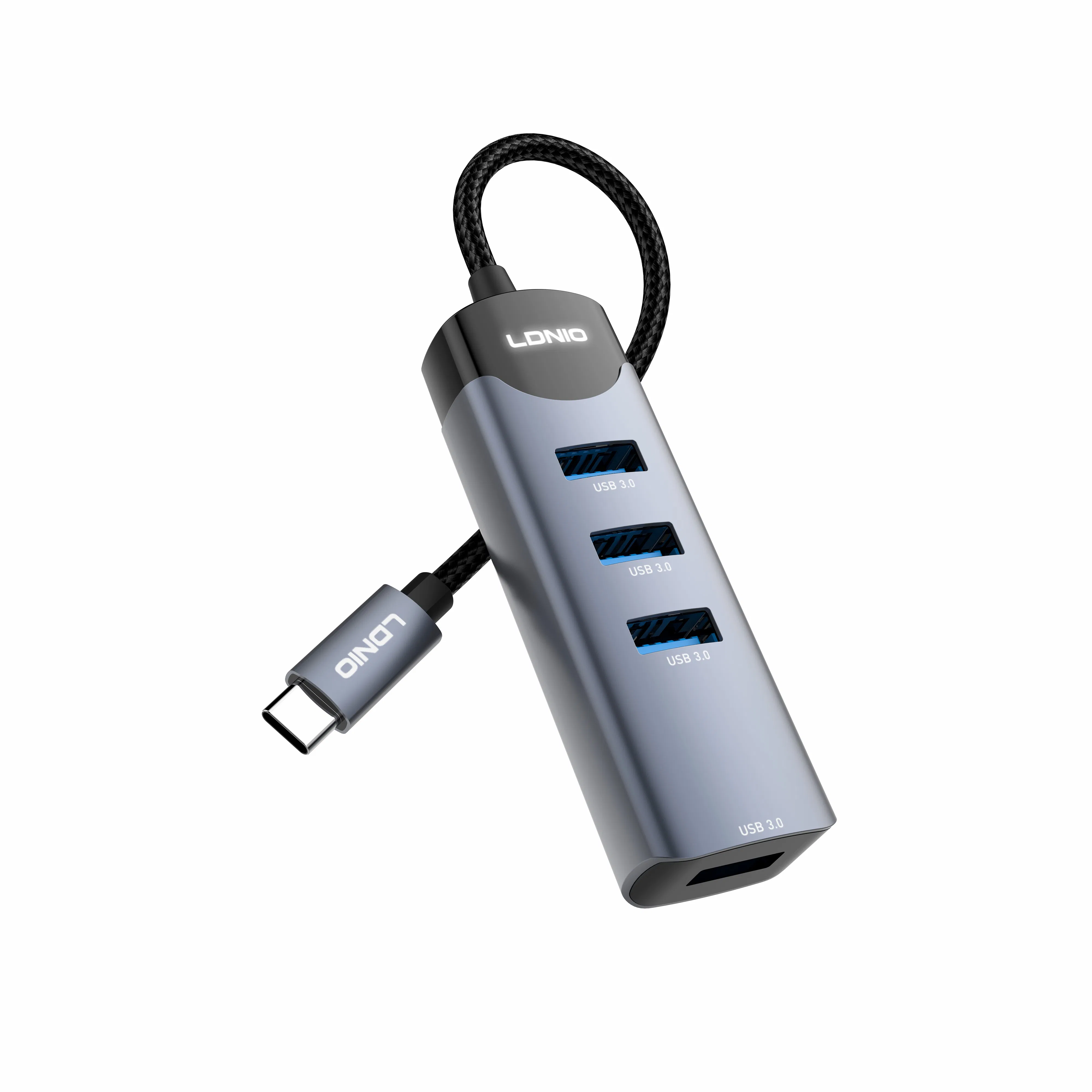 Ldnio Ds-134c Type-C to USB3.0*4 5gbps Data Transmission Phone Charging Hub