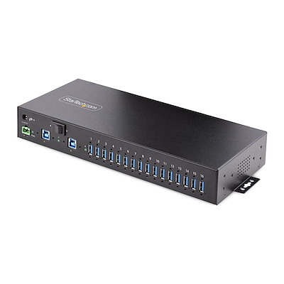 Custom 16-Port Industrial USB 3.0 Hub 5gbps, Metal, DIN/Surface/Rack Mountable