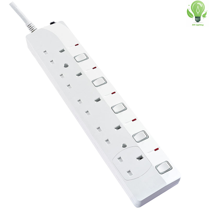 British Type 3 AC Outlets Power Strip with USB Type C Port