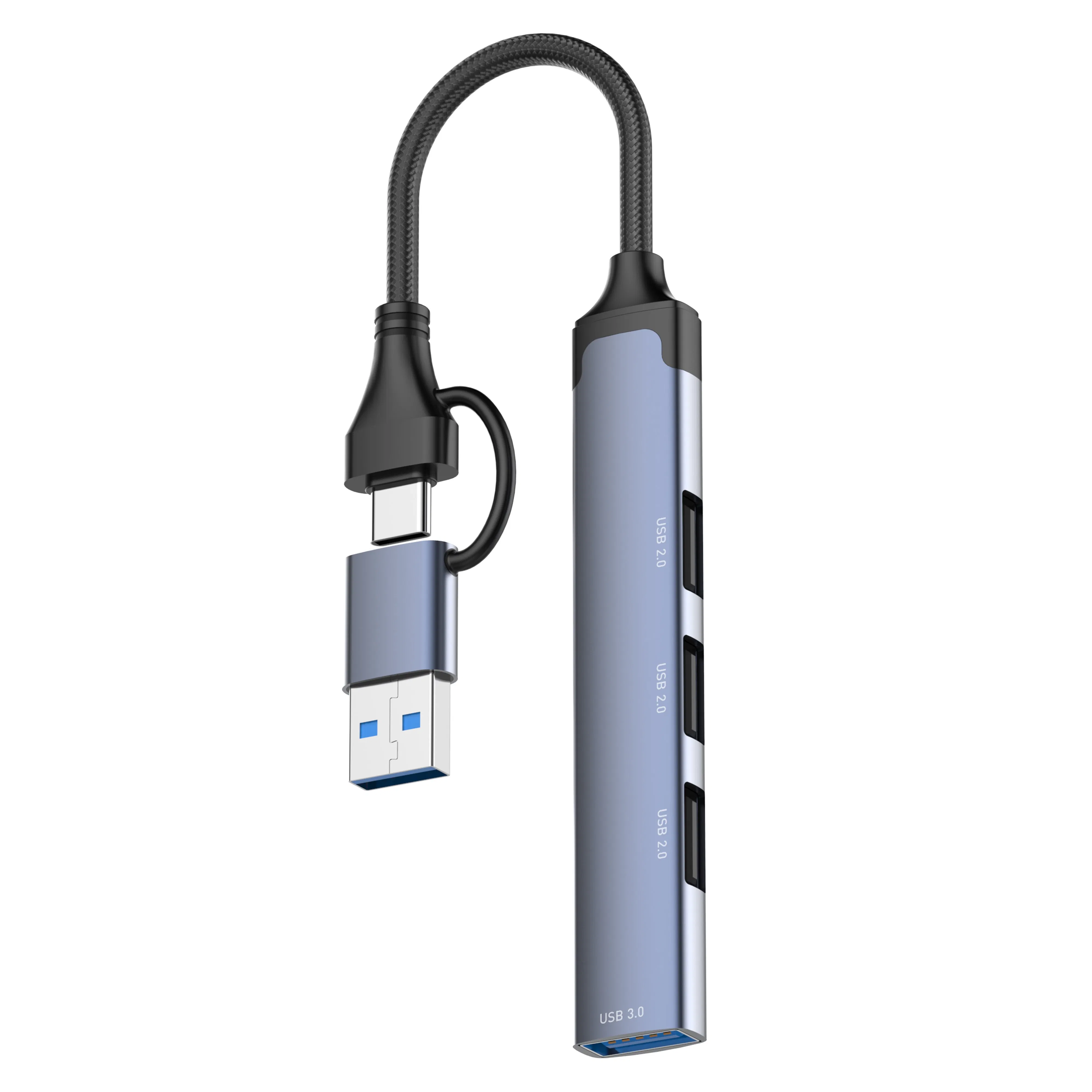 Ldnio Ds-64u USB-a+Type-C to USB3.0*1+USB2.0*3 Plug and Play Docking Station Hub