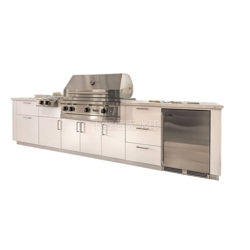 Smart Outdoor Kitchen Cabinet|Integrated Bluetooth Speaker, LED Lighting and USB Charging Interface