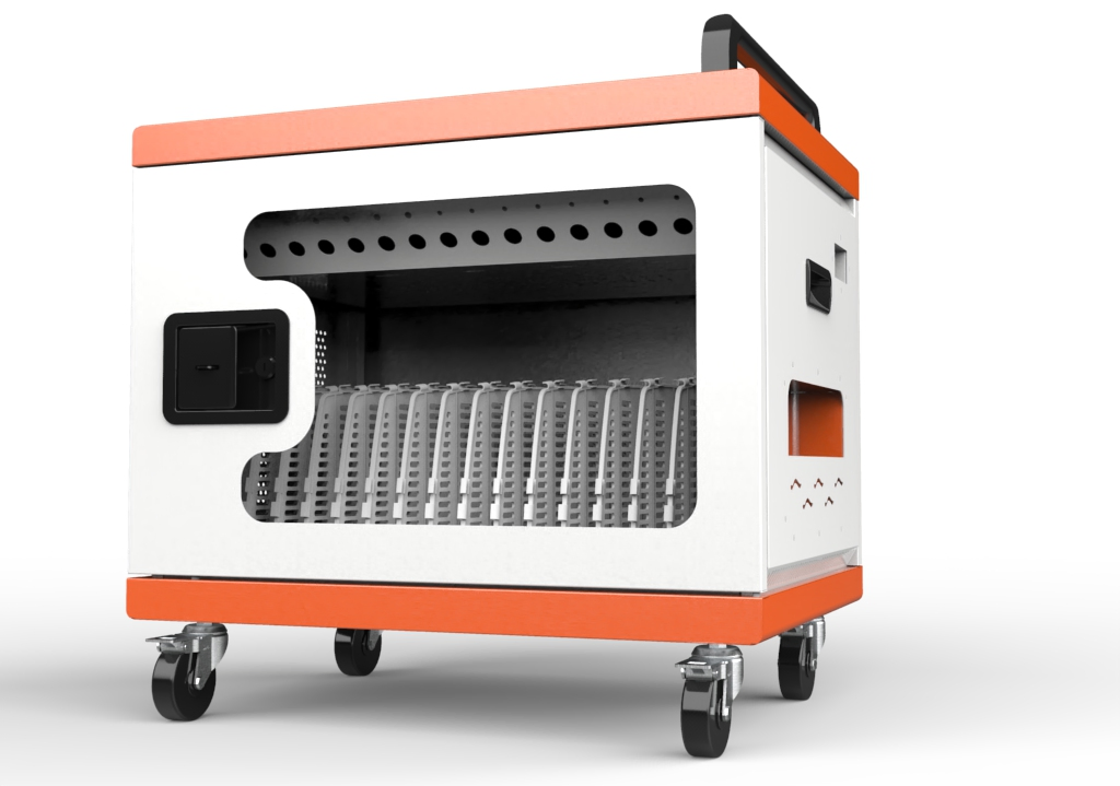 AC 16 Ports Computer Laptops Ipads Charging and Storage Station Cabinet with PDU