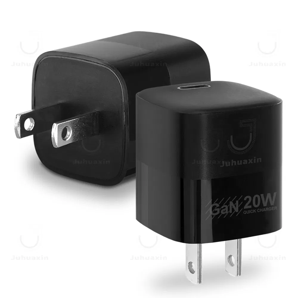 Juhuaxin OEM Customized Us Plug Cargadores Ju-Pr05 GaN 20W Original Mobile Phone Travel Wall Fast Charger Safe and Reliable USB Charger