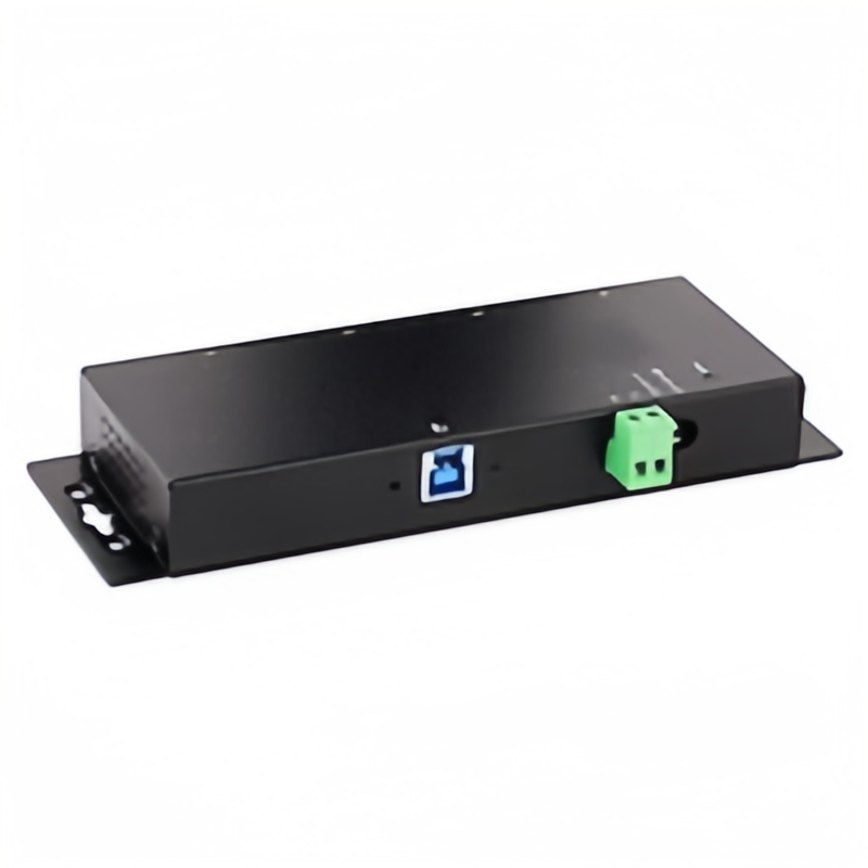 Custom 4-Port USB 3.0 Hub - 5gbps - Metal Industrial USB-a Hub - Wall or Desk Mountable USB Data Hub