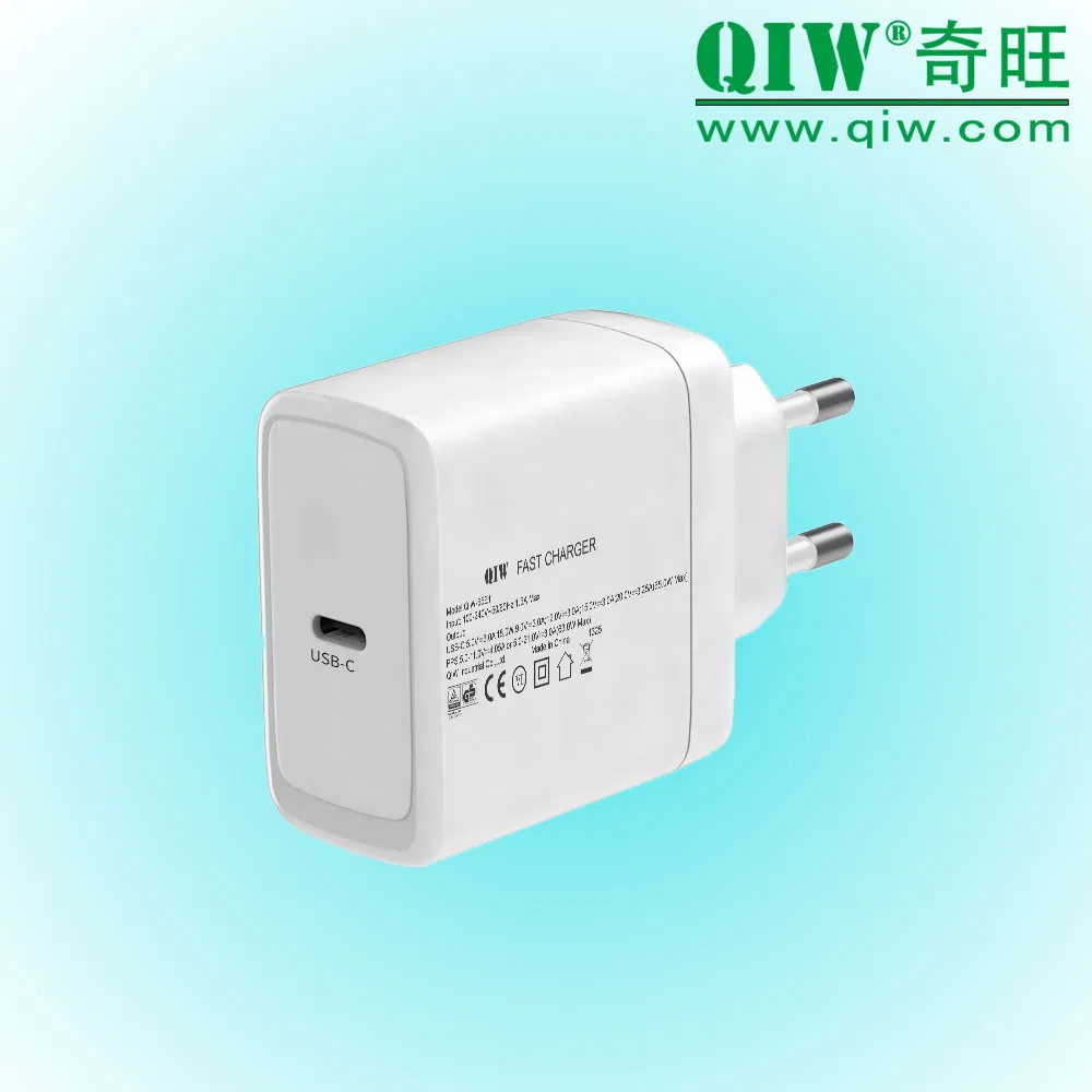 Qiw AC Adapter Pd Charger TUV GS CE LVD GaN Charger USB Fast Charger 45W 65W EU Europe Germany Laptop Tablet Mobile Phone Smartphone Switch 2 IEC En 62368-1