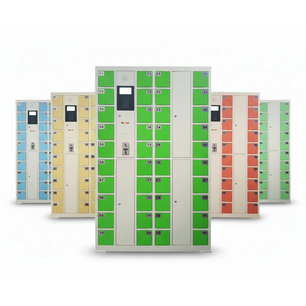 Public Places Cell Phone Smart Locker Smart Phone Charging Locker with Credit Card/Coin/Mobile Wallet Payment