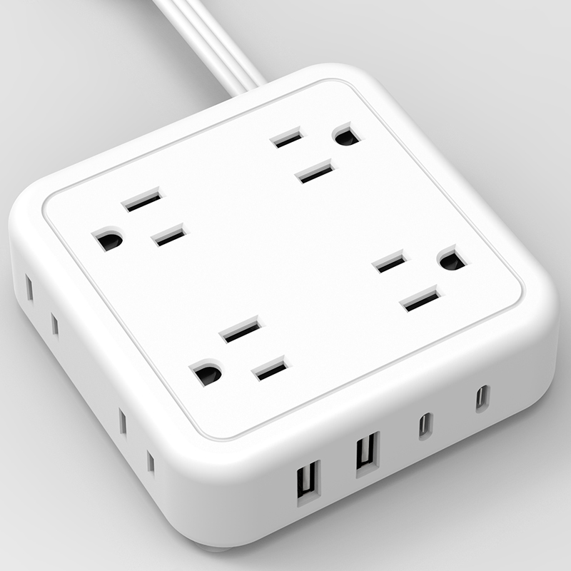 8 Outlets Us FCC Power Strip with Type C USB Chargers