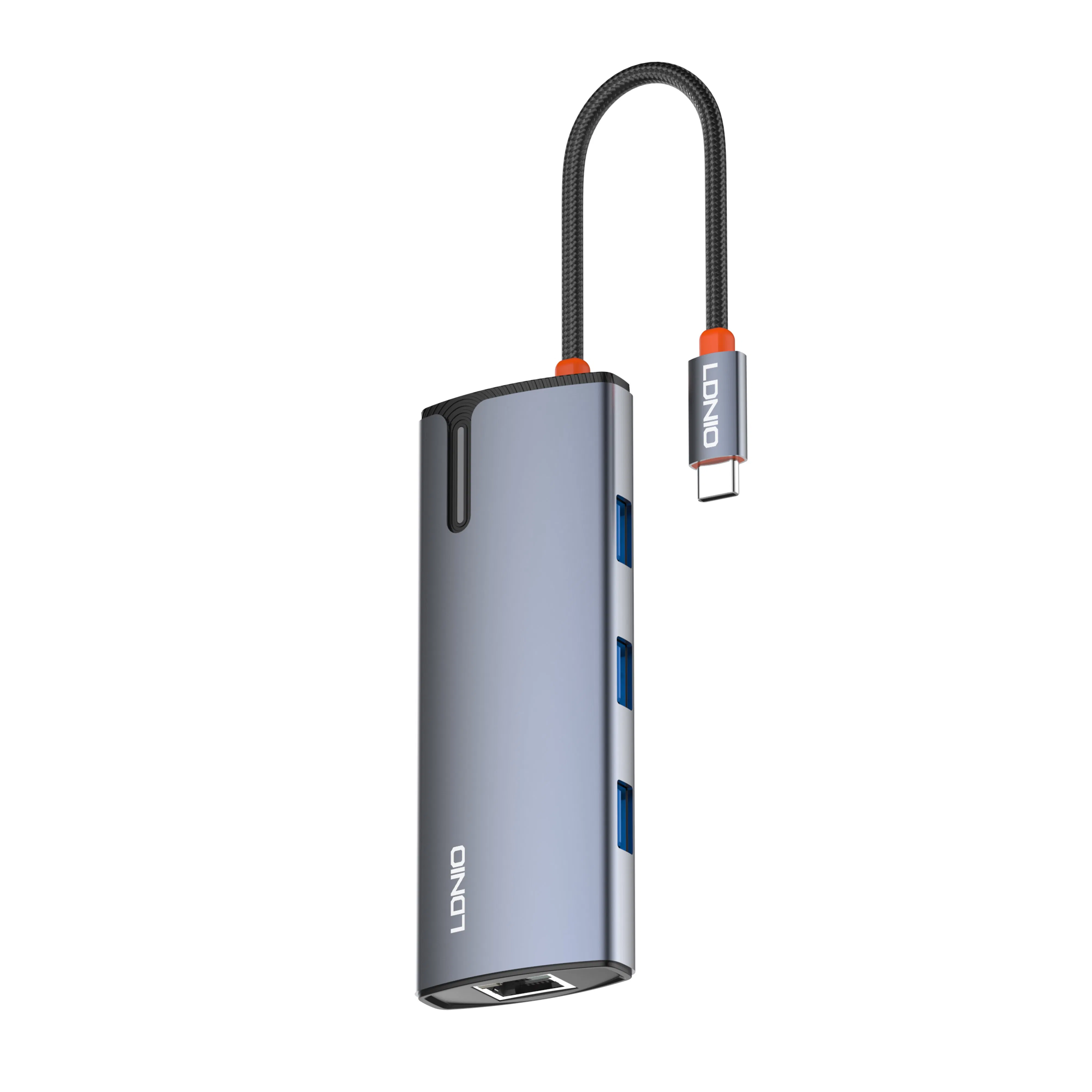 Ldnio Ds-16h Pd100W USB-C Type-C to Type-C*1+USB3.0*3+RJ45*1 Multi-Function Multi-Port Adapter Docking Station Hub