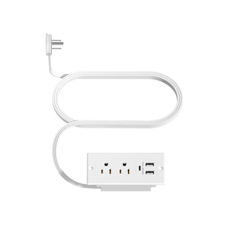 UL Listed 36W 2A1C W/USB Charging Recessed Power Strip Desk Outlet (D50221-4)