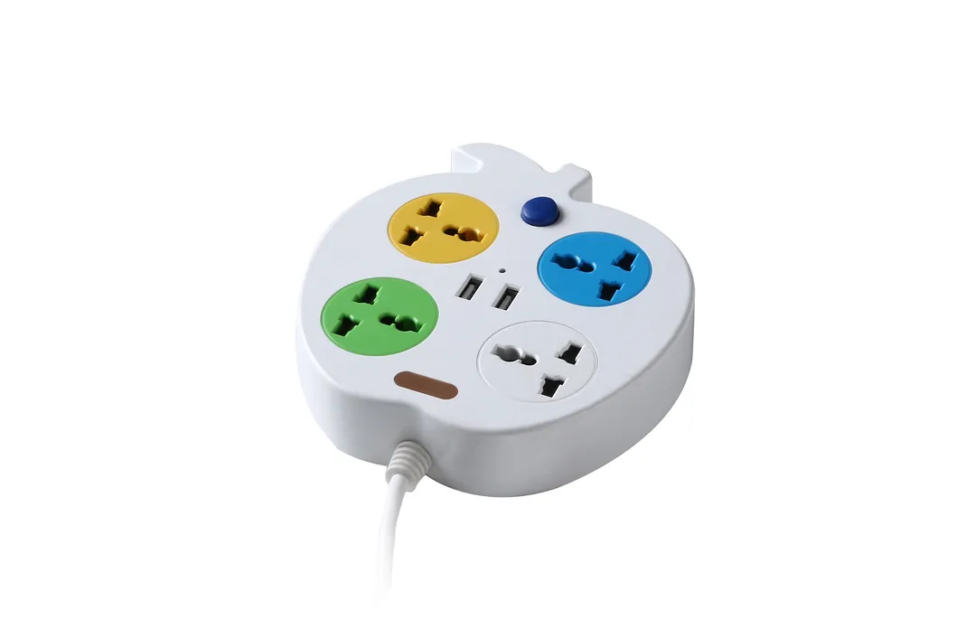 Multi 4 Outlets Power Strip - Apple Design View 2