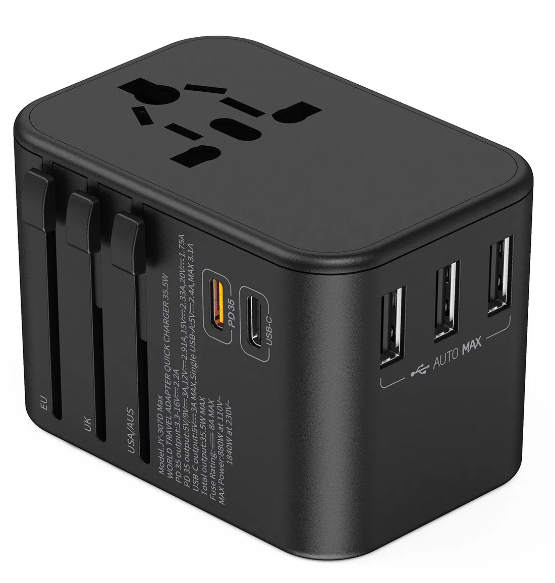 35W Universal Travel Adapter International Worldwide Power Adapter