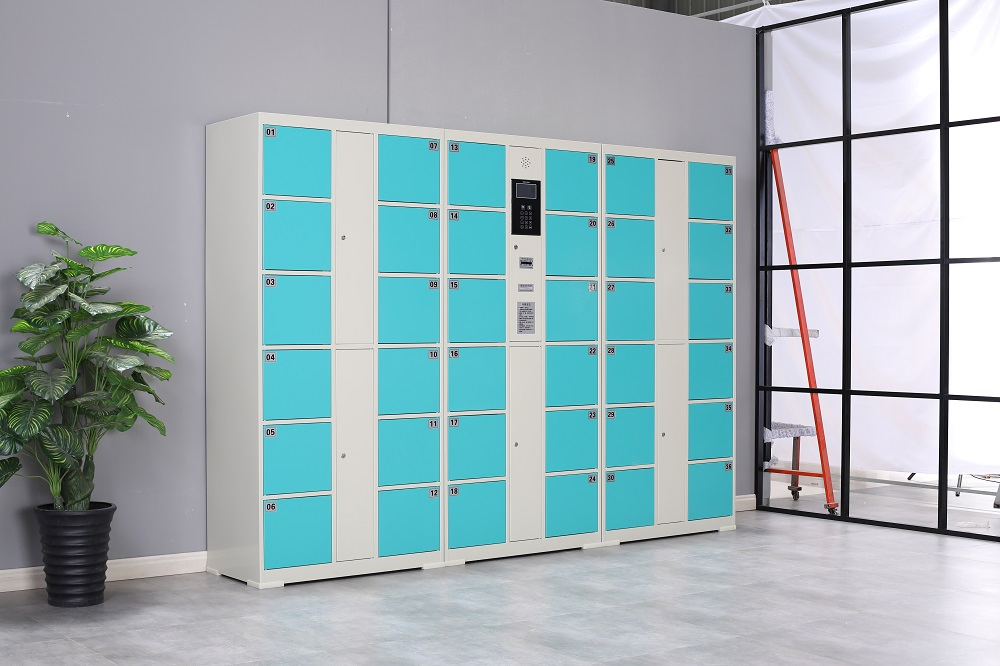 Smart Bar Pin Code Fingerprint Open Cell Phone Charging Locker