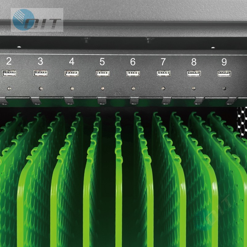 Premium Black Charging Cabinet with Versatile Power Solutions