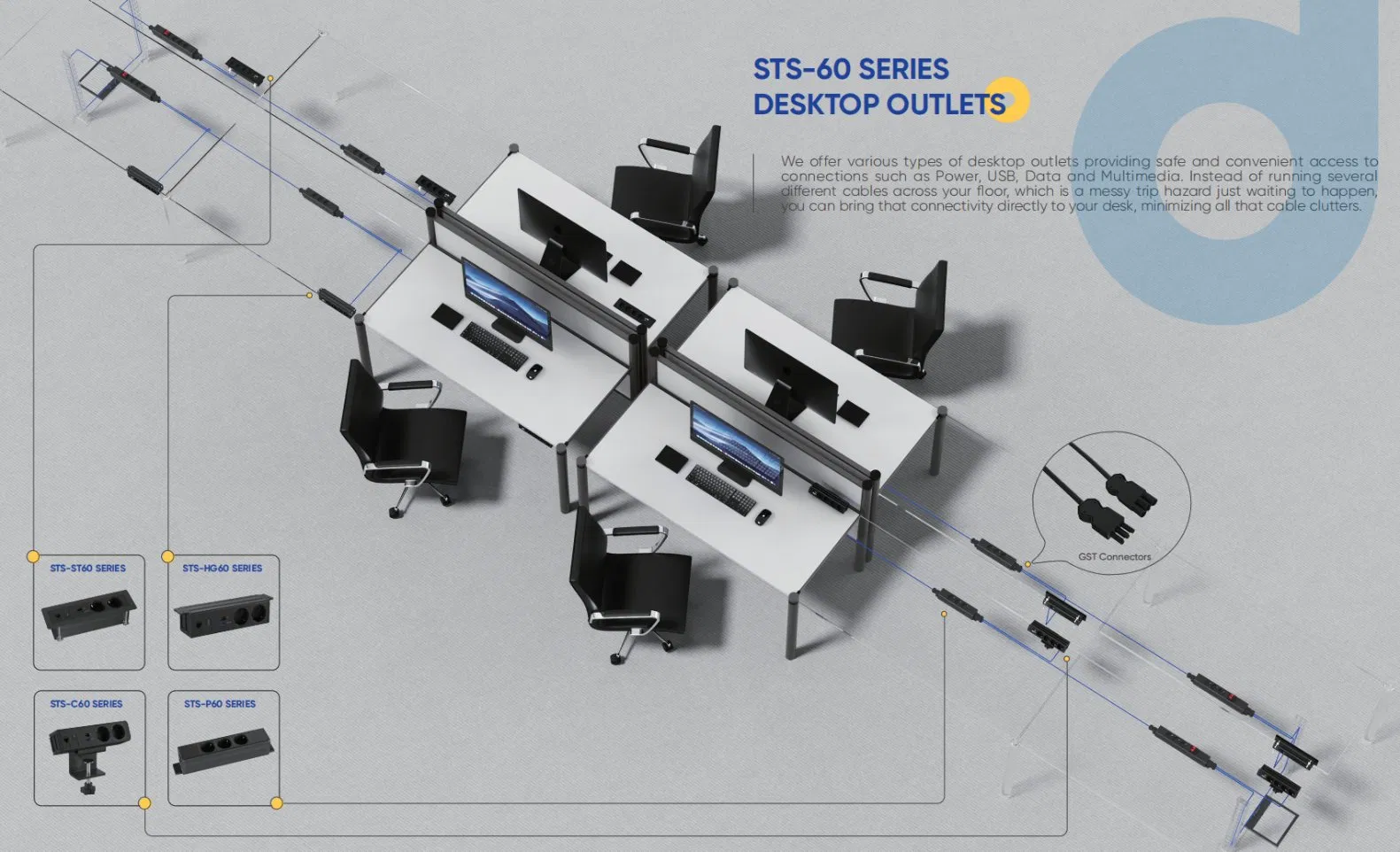 Desk Clamp Power Strip Overview