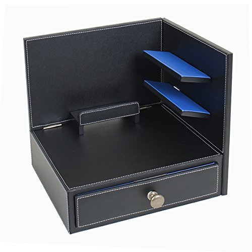 Desktop Organizer Sunglasses and Mobile Phone Holder Leather Charging Station