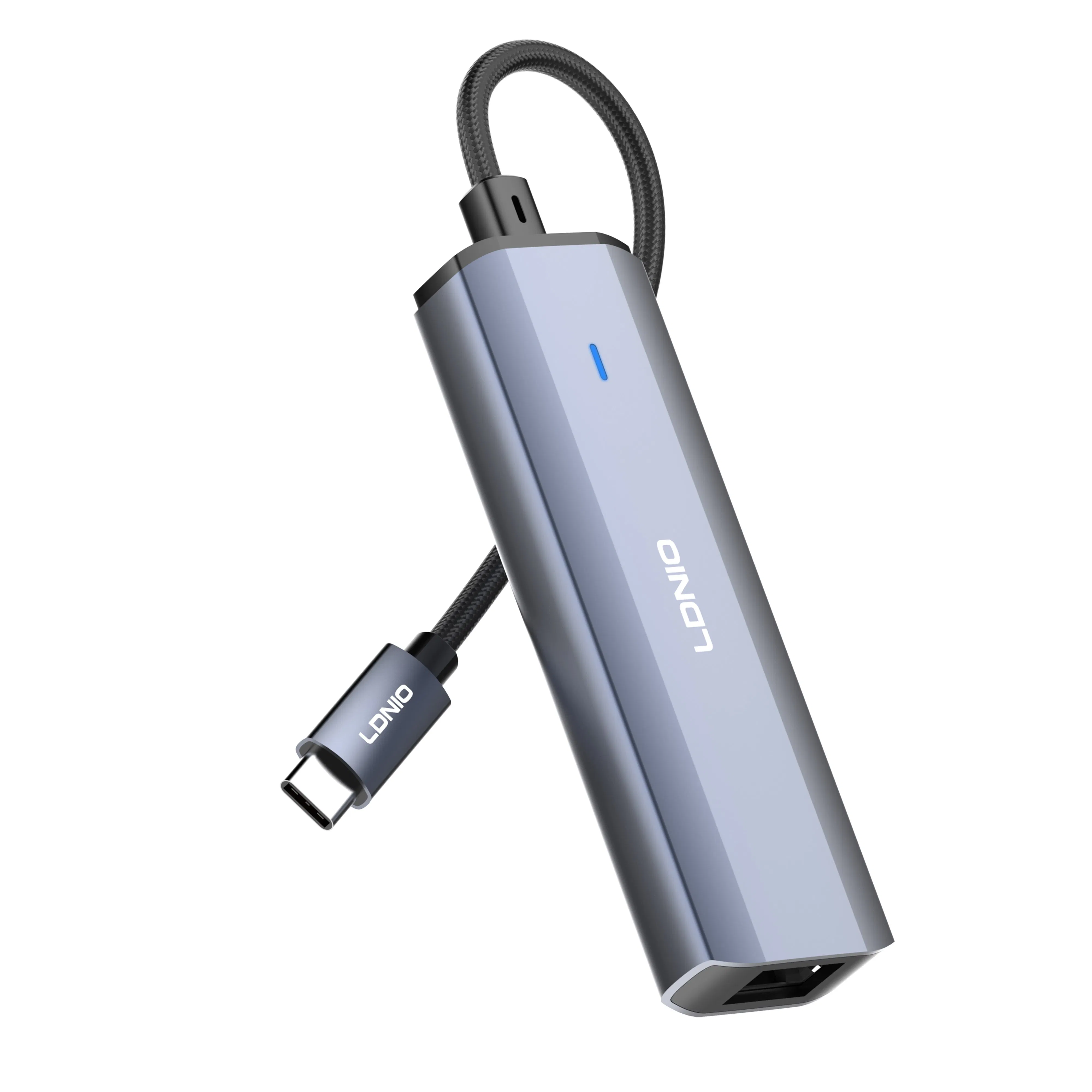 Ldnio Ds-124c Type-C to USB3.0*3+RJ45*1 High Compatibility Docking Station Hub