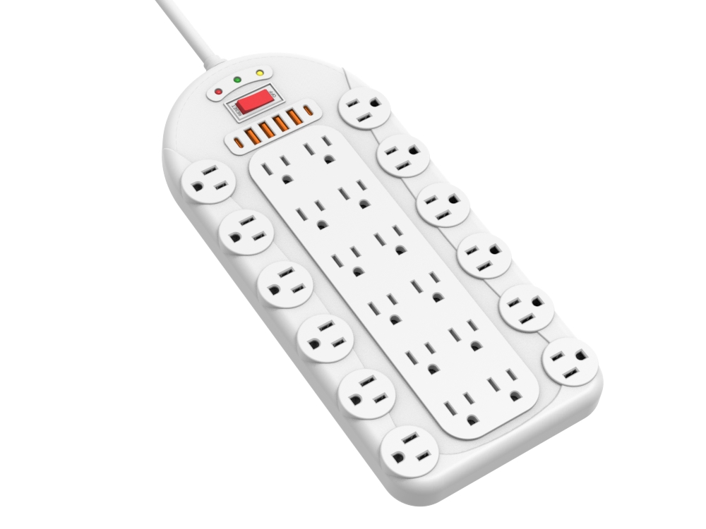 Us Standard 24 Outlets Bit Surge Protector Smart Power Strip Surge Protector with USB