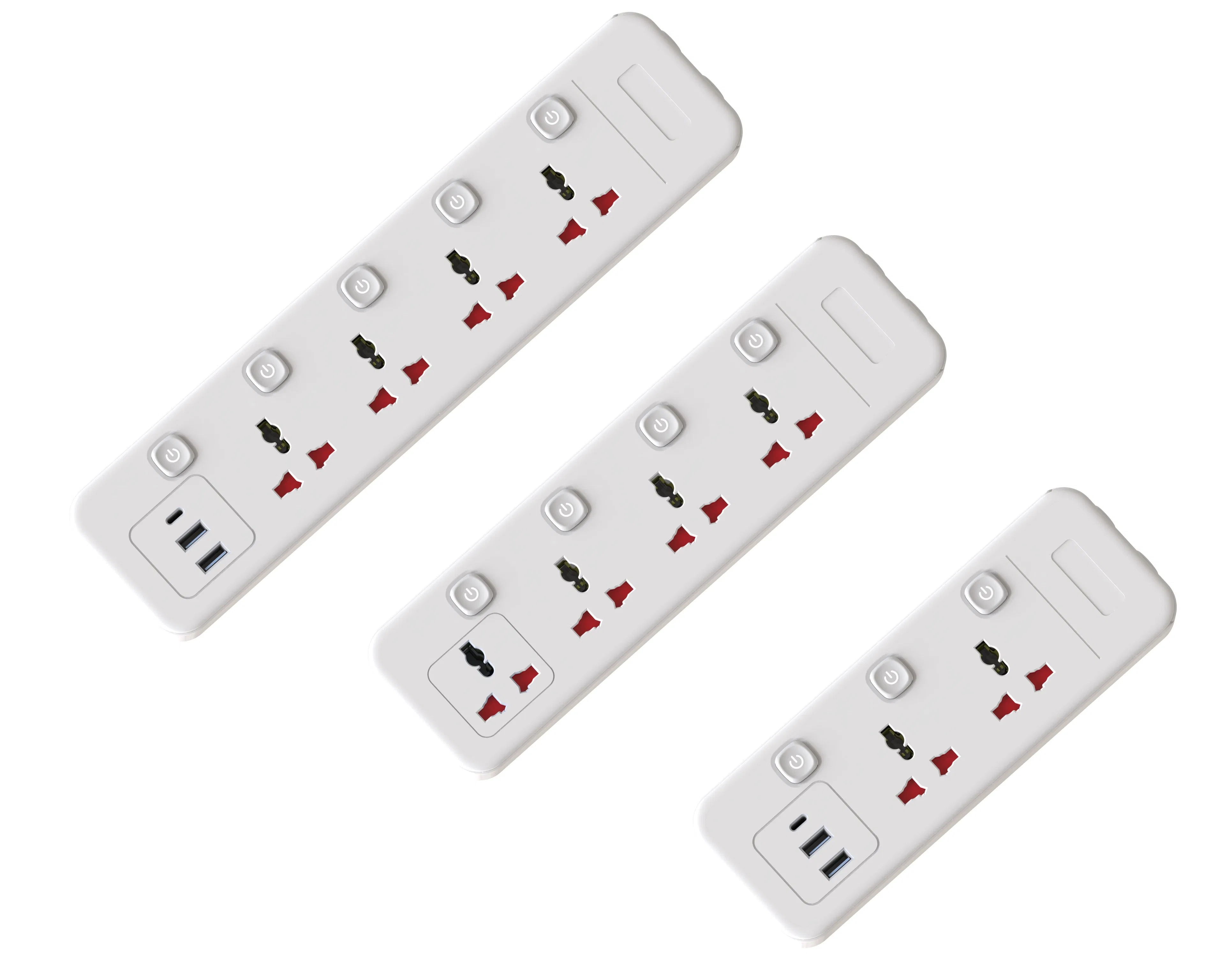 USB Type C Surge Protect 3 Pin UK Standard Power Strip