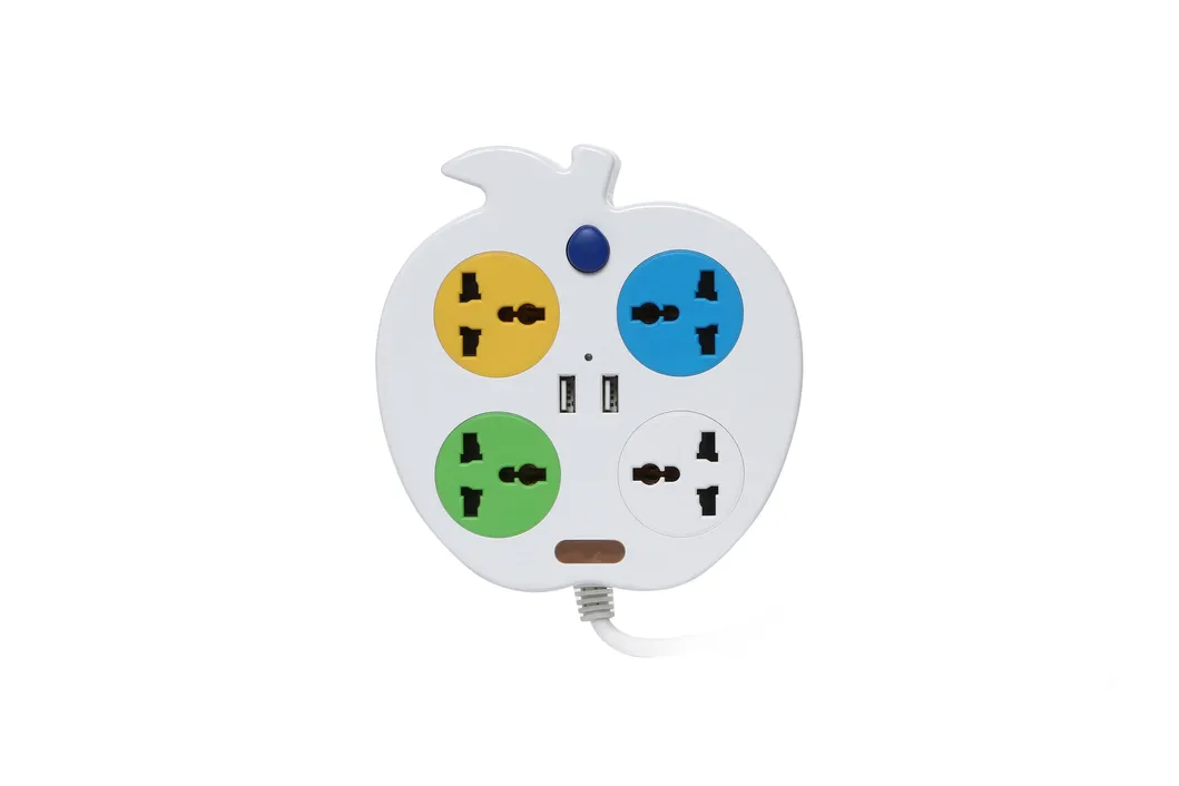 Multi 4 Outlets Power Strip - Apple Design View 1