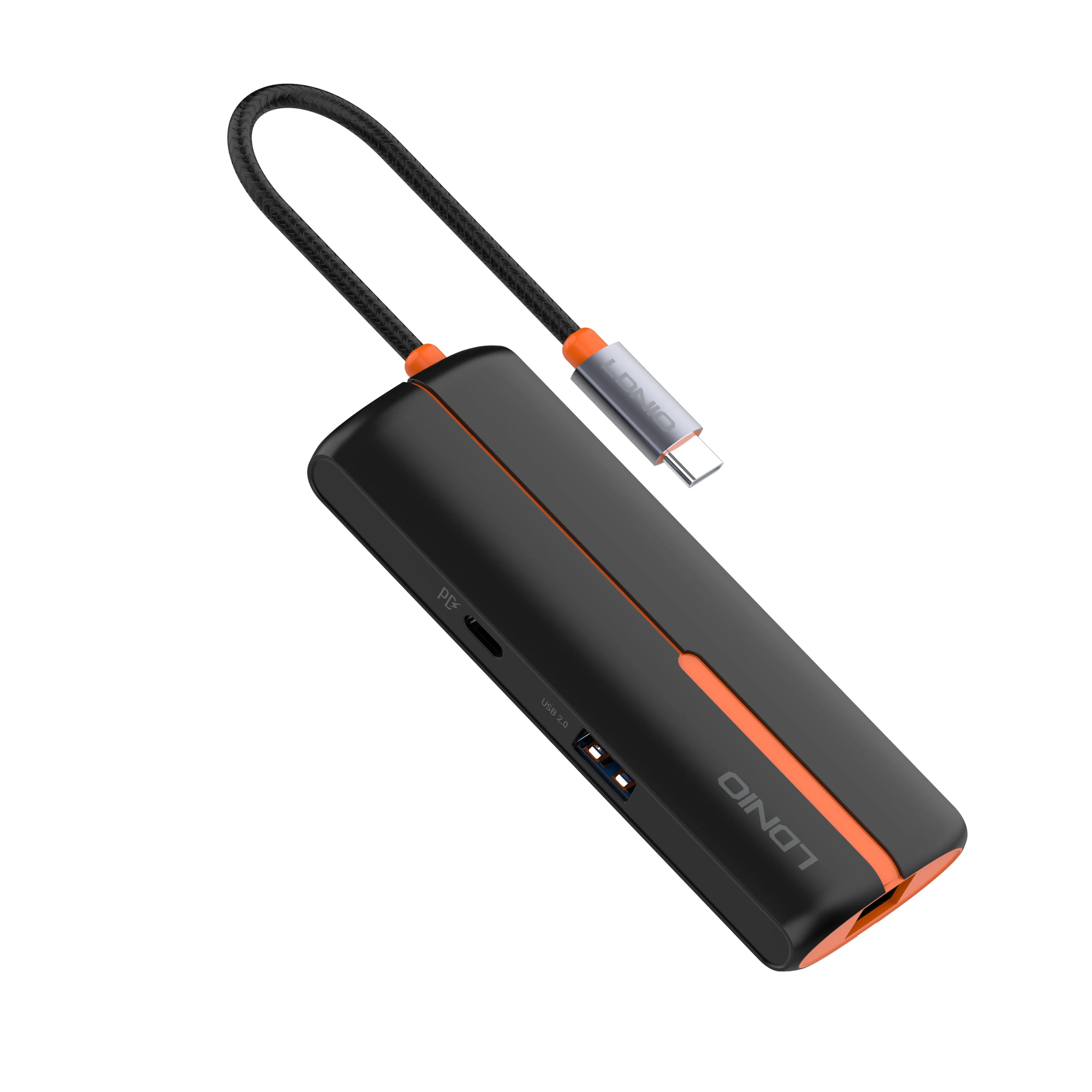 Ldnio Ds-26u Type-C to Pd*1+USB2.0*1+USB3.0*3+RJ45*1 ABS Charging Hub