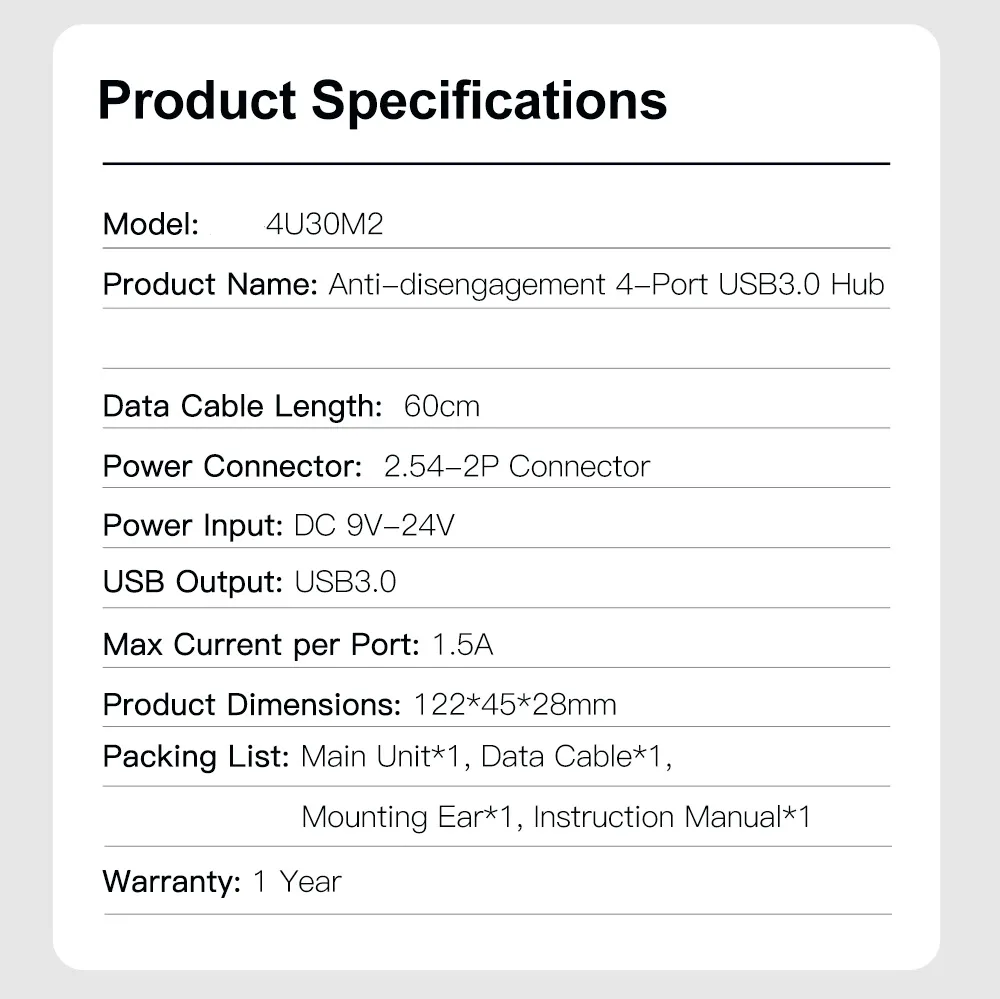 Industrial USB 3.0 Hub Main View