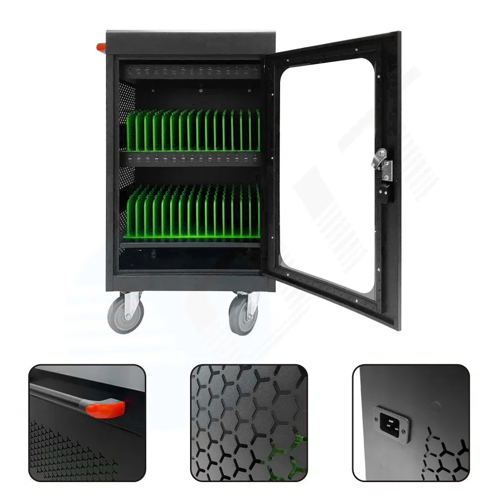 School Classroom Chargingcart 30ways 30W Type-C &amp; USB Output Socket Charging Cabinet