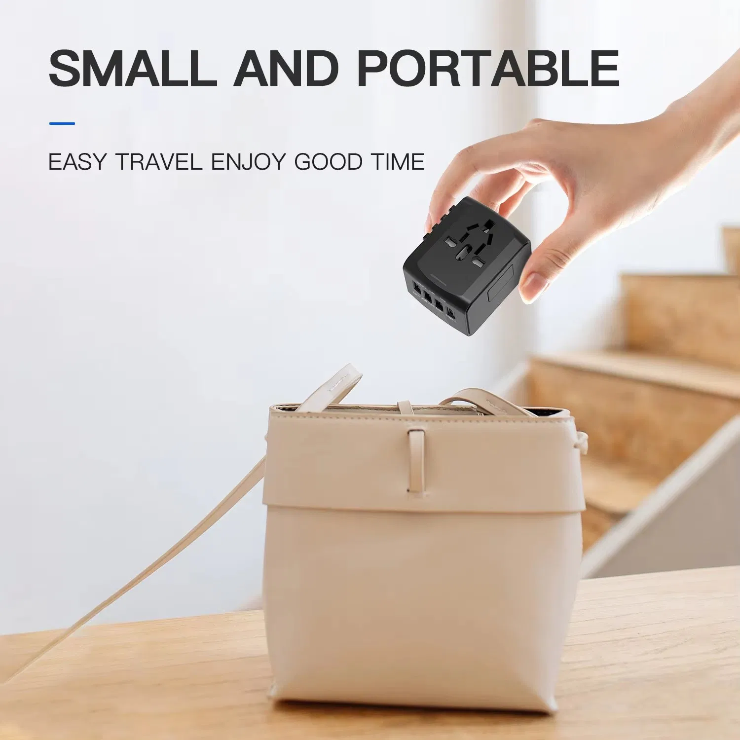 Universal Travel Adapter Multi-Function USB Type-C Charging Stand for Worldwide Use