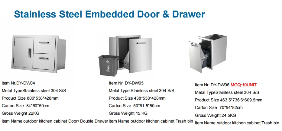 Smart Outdoor Kitchen Cabinet|Integrated Bluetooth Speaker, LED Lighting and USB Charging Interface