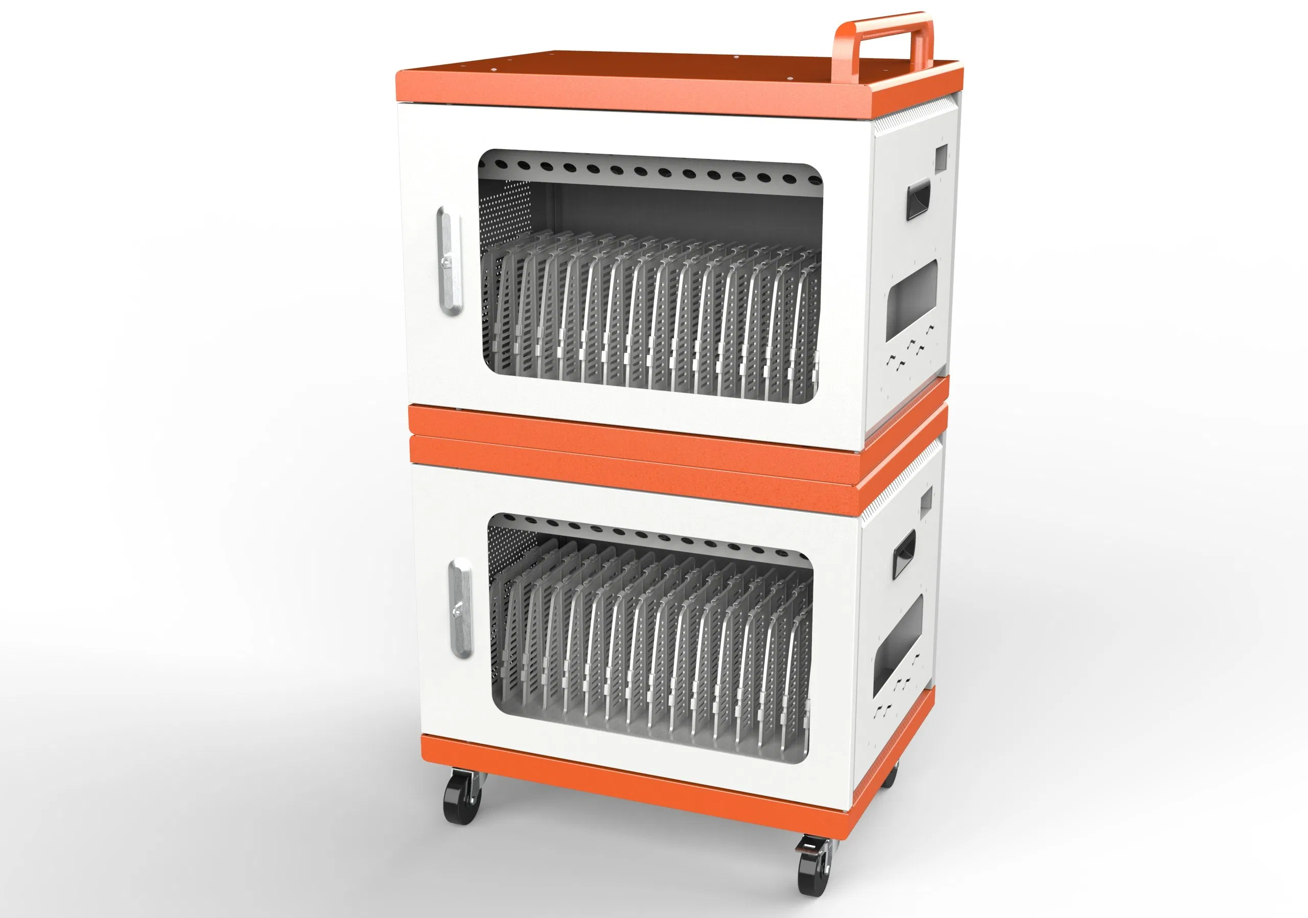 AC 16 Ports Computer Laptops Ipads Charging and Storage Station Cabinet with PDU