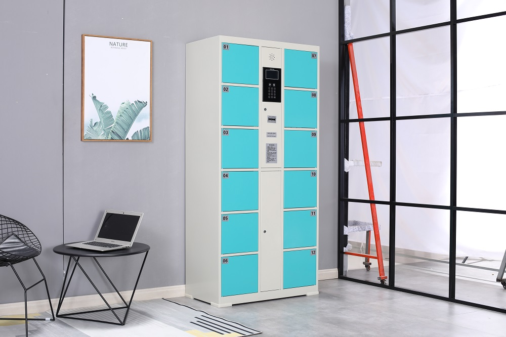 Smart Bar Pin Code Fingerprint Open Cell Phone Charging Locker