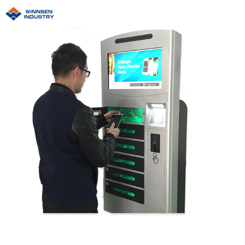 Logo/Brand Customized Multi Cell Phone Charging Station with Touch Screen