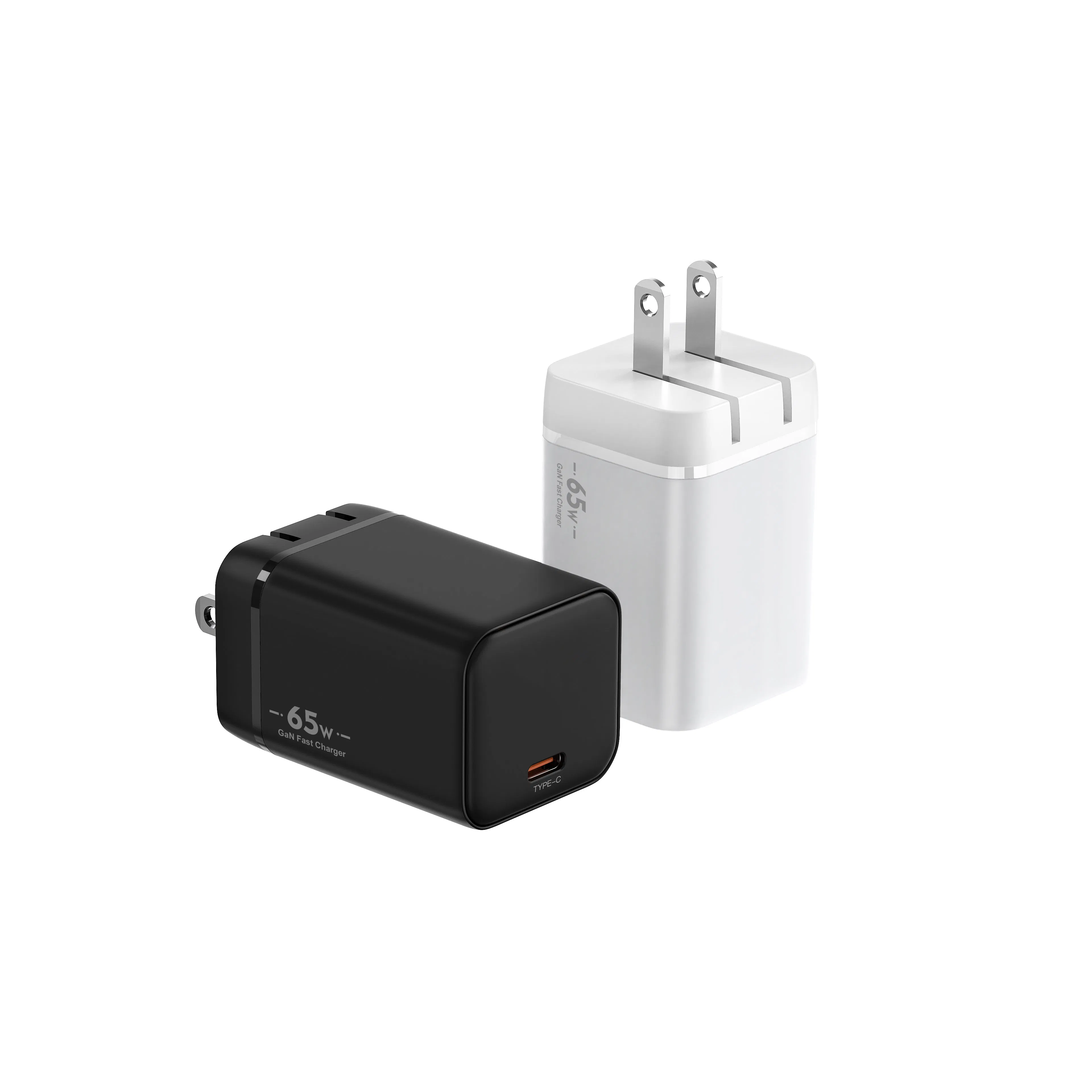 65W Compact GaN Sic USB-C Pd Fast Wall Charger Adapter