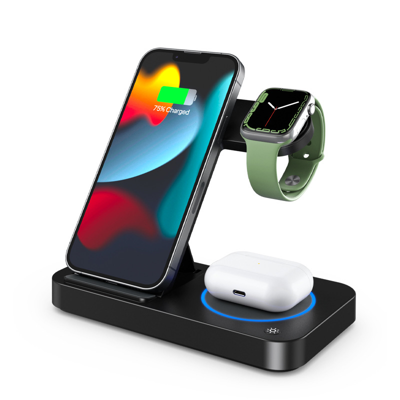 Compact 4-in-1 Wireless Charging Dock for All Your Gadgets