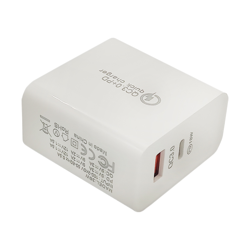 High quality multifunction folding Gan 30W PD and QC3.0 wall charger PD plug adapter for smart Phone