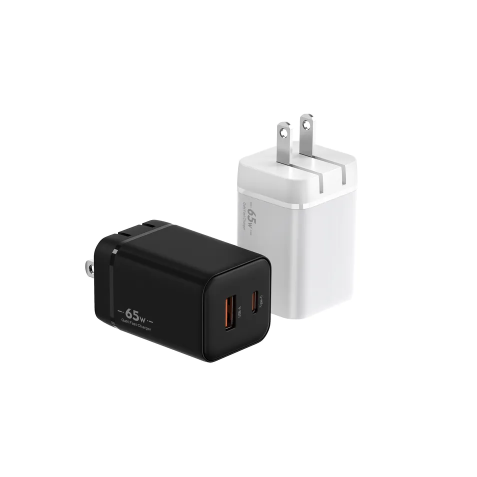 65W Compact GaN Sic USB-C Pd Fast Wall Charger Adapter