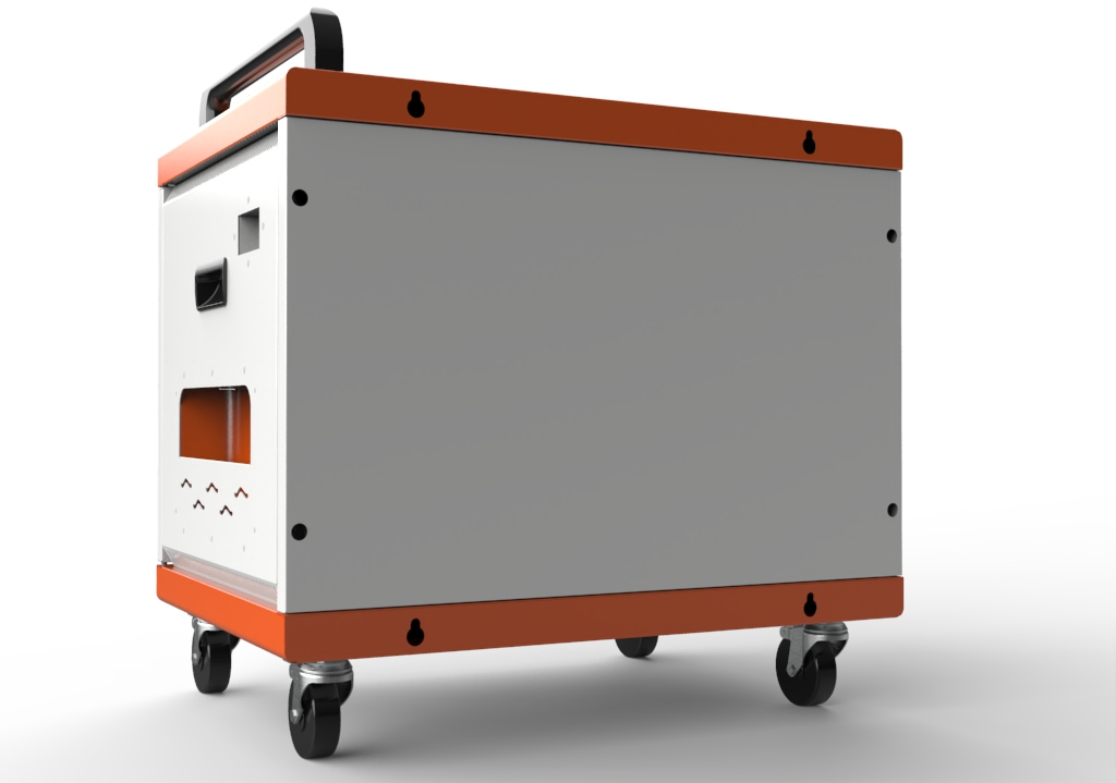 SPCC Cold Rolled Steel 16 Way AC Charging and Storage Trolley Cabinet for Mobile Cell Phones