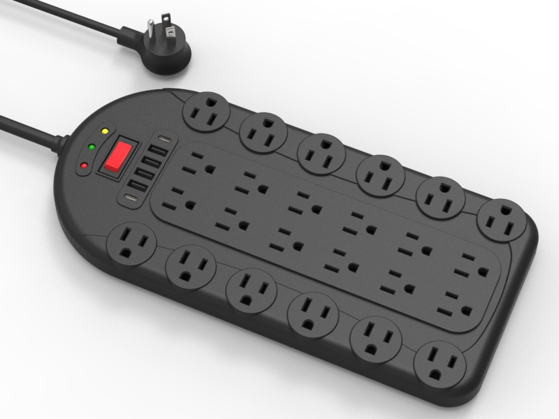 Us Standard 24 Outlets Bit Surge Protector Smart Power Strip Surge Protector with USB