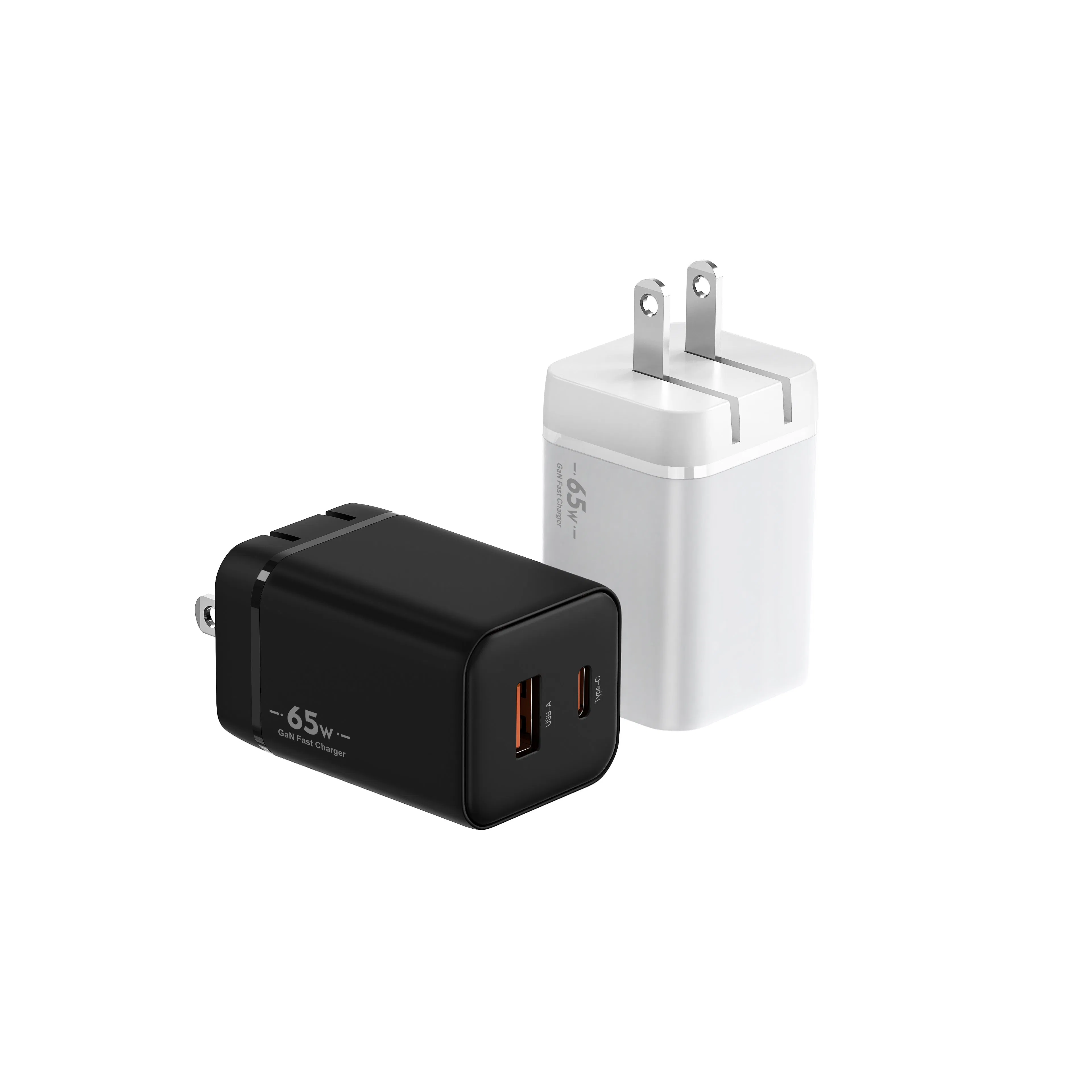 65W Compact GaN Sic USB-C Pd Fast Wall Charger Adapter