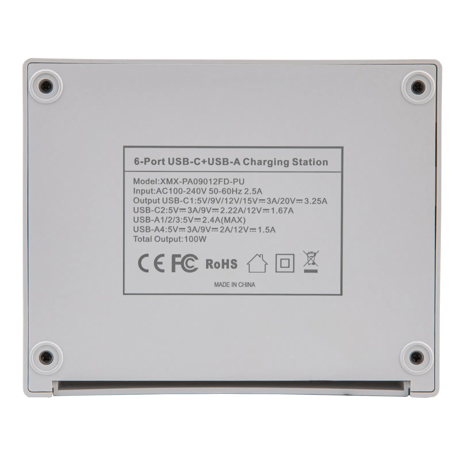 AC/DC Input 100-240V 50/60Hz to DC 6-Port USB Supply 100W Power Adapter Supply AC DC Power Converter Adaptor