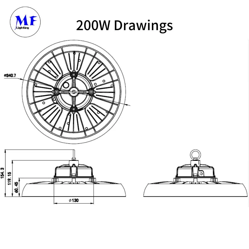China Factory Price CCT &amp; Power Adjustable Grow Garden Wall Work Emergency Lighting High Bay Industrial Outdoor Street Emergency LED High Bay Lighting