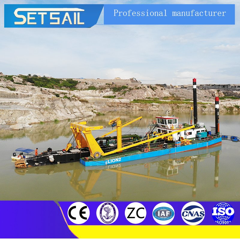 Hydraulic Diesel Engine/ River Sand Pump Dredging Equipment/ Reservoir Mud Dredging / Cutter Suction Sand Dredger with Anchor Rod /Trolley /Underwater Pump