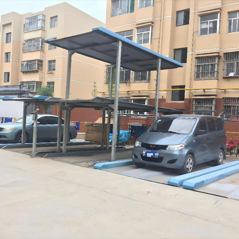 The Four-Post Simple Lifting and Parking Equipment Is Used for Parking Storage and Space Management