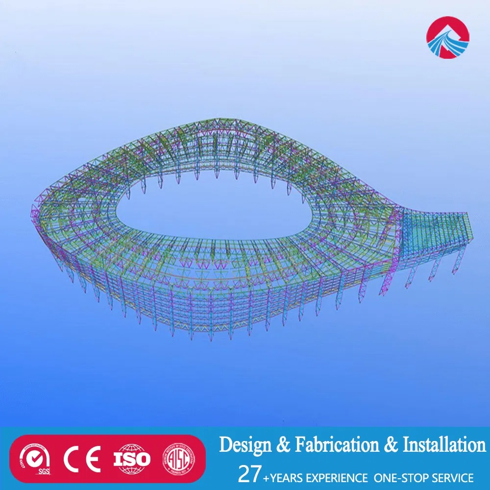 Customized Design Steel Truss Structure Sport Athletic Stadium