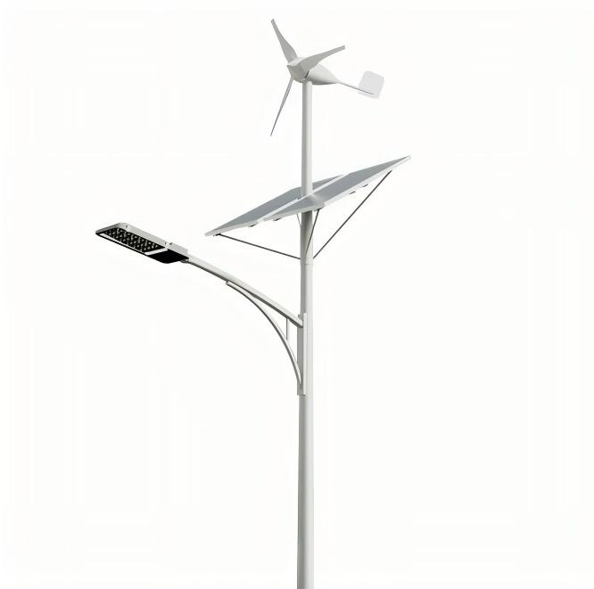 Eco-Friendly Outdoor LED Street Lighting for Wind Hybrid and Solar Power System with Vertical Wind Turbine
