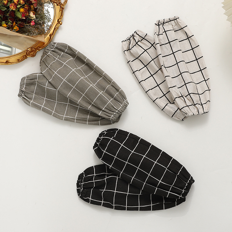 Hand-Wiping Waterproof Oil-Proof Kitchen Checkered Apron