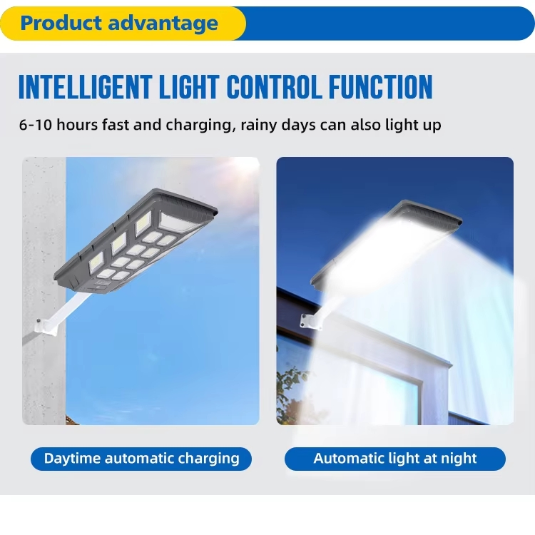 High Brightness 600W LED Outdoor IP65 Waterproof ABS Integrated All in One Solar Street Light